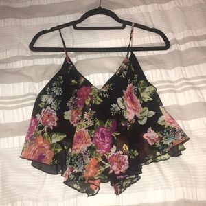 Wet seal floral tank